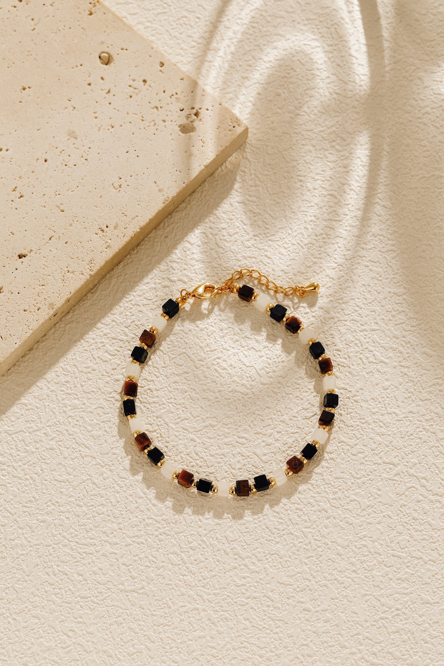 「Marble」Natural Square Gemstone Bracelet