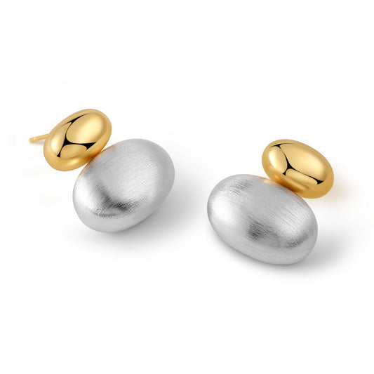 「Twin Brushed」 Earrings