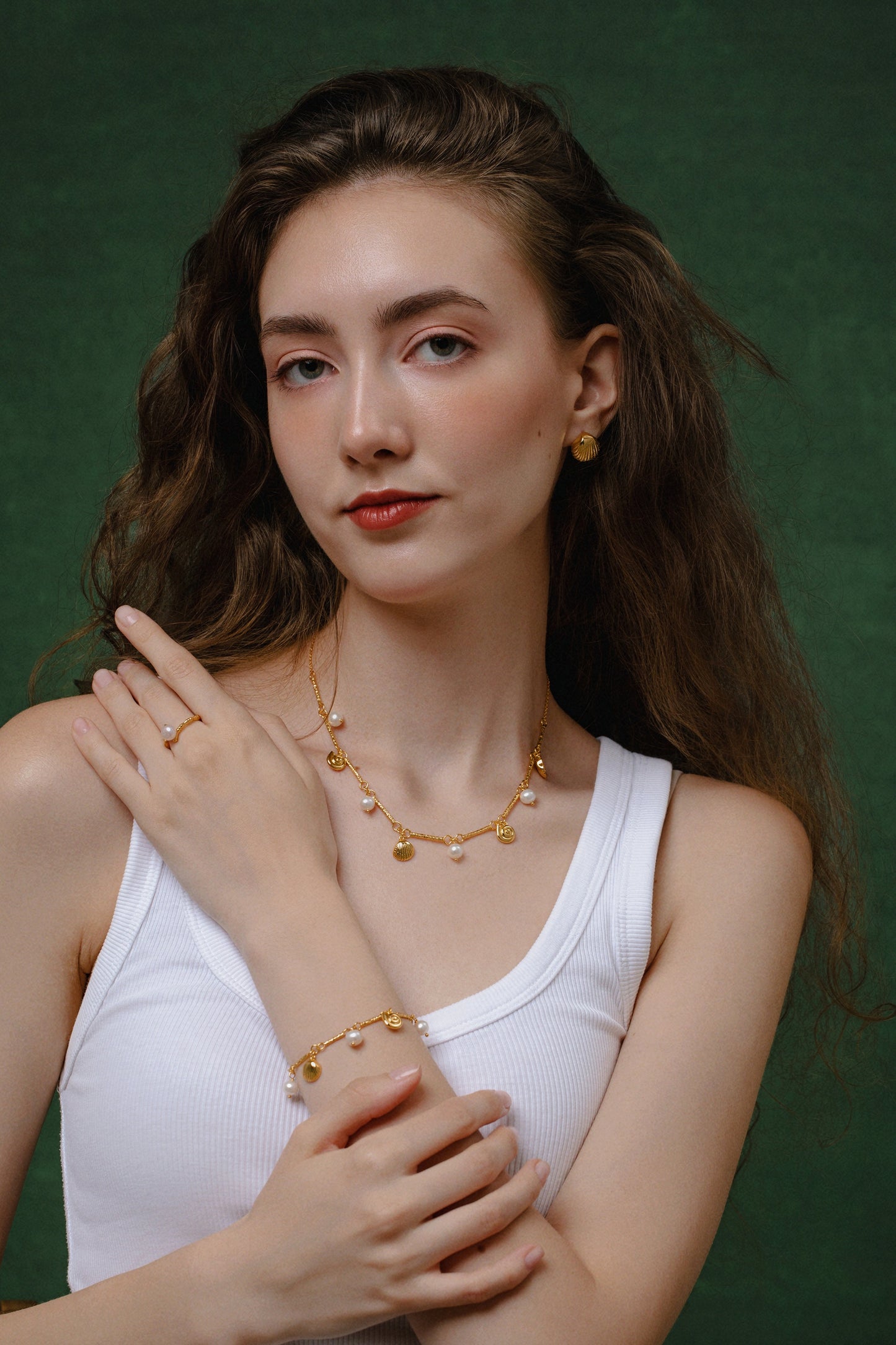 「Seashell」Stud Earrings