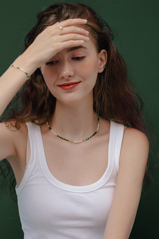 「Meadow Breeze」Natural Gemstone Necklace