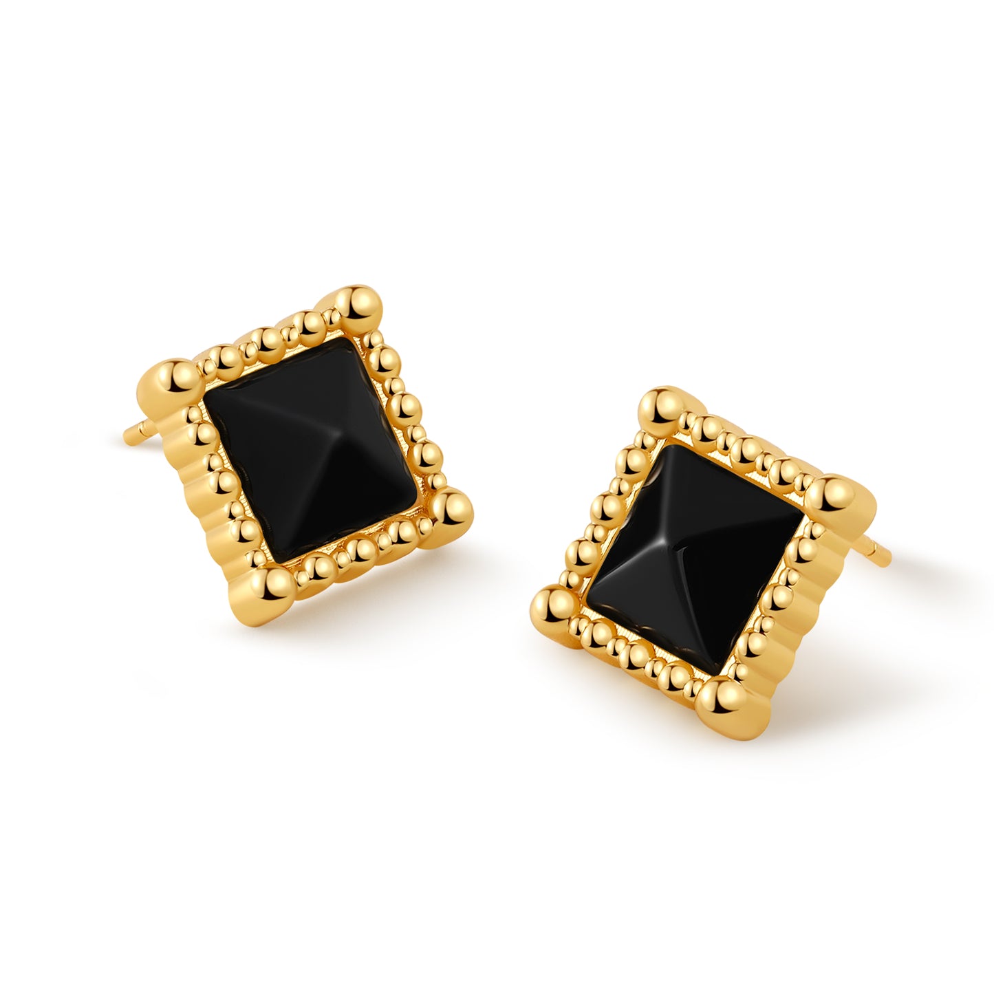 「Nocturne」Square stud earrings