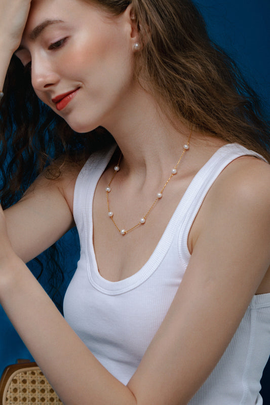 「Starry Night」Akoya Pearl Necklace