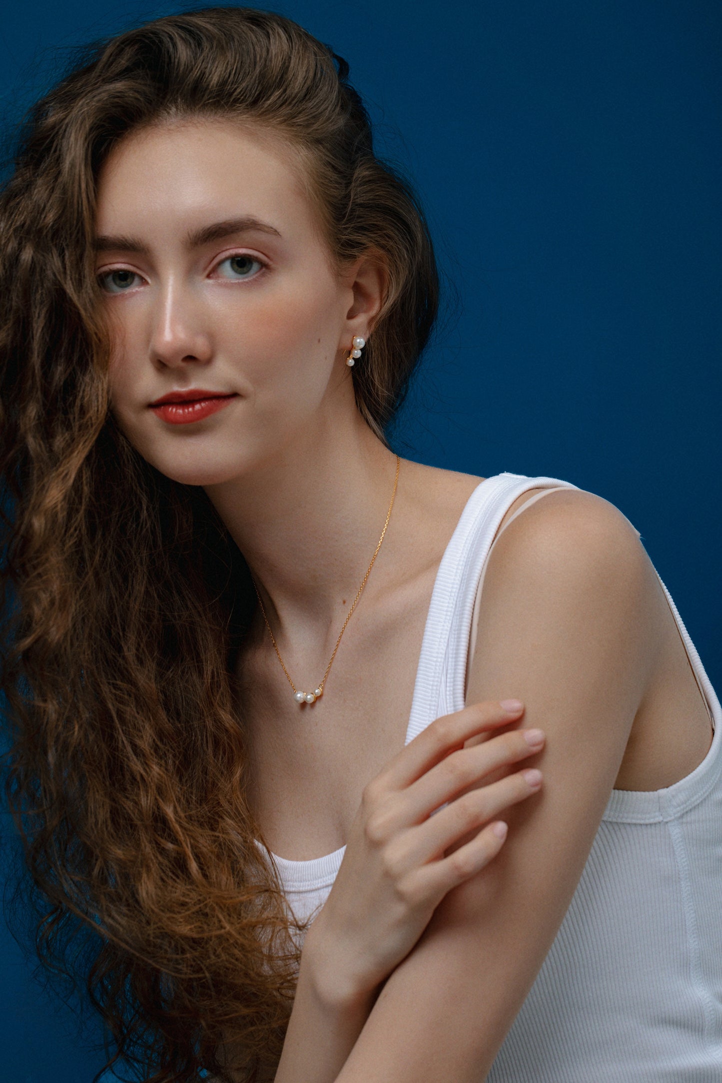 「Flare」Freshwater Pearl Earrings