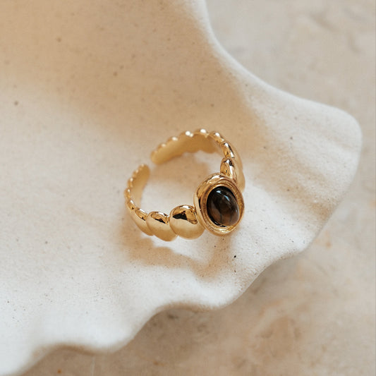 「Halo」Tiger Eye Stone Ring
