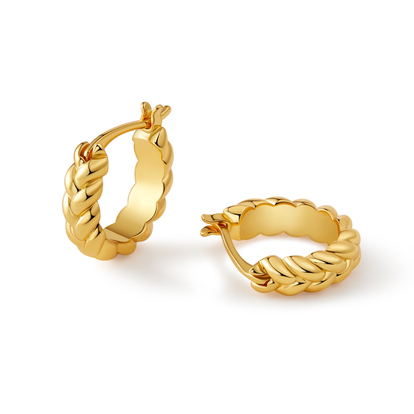「Twist」mini hoop earrings