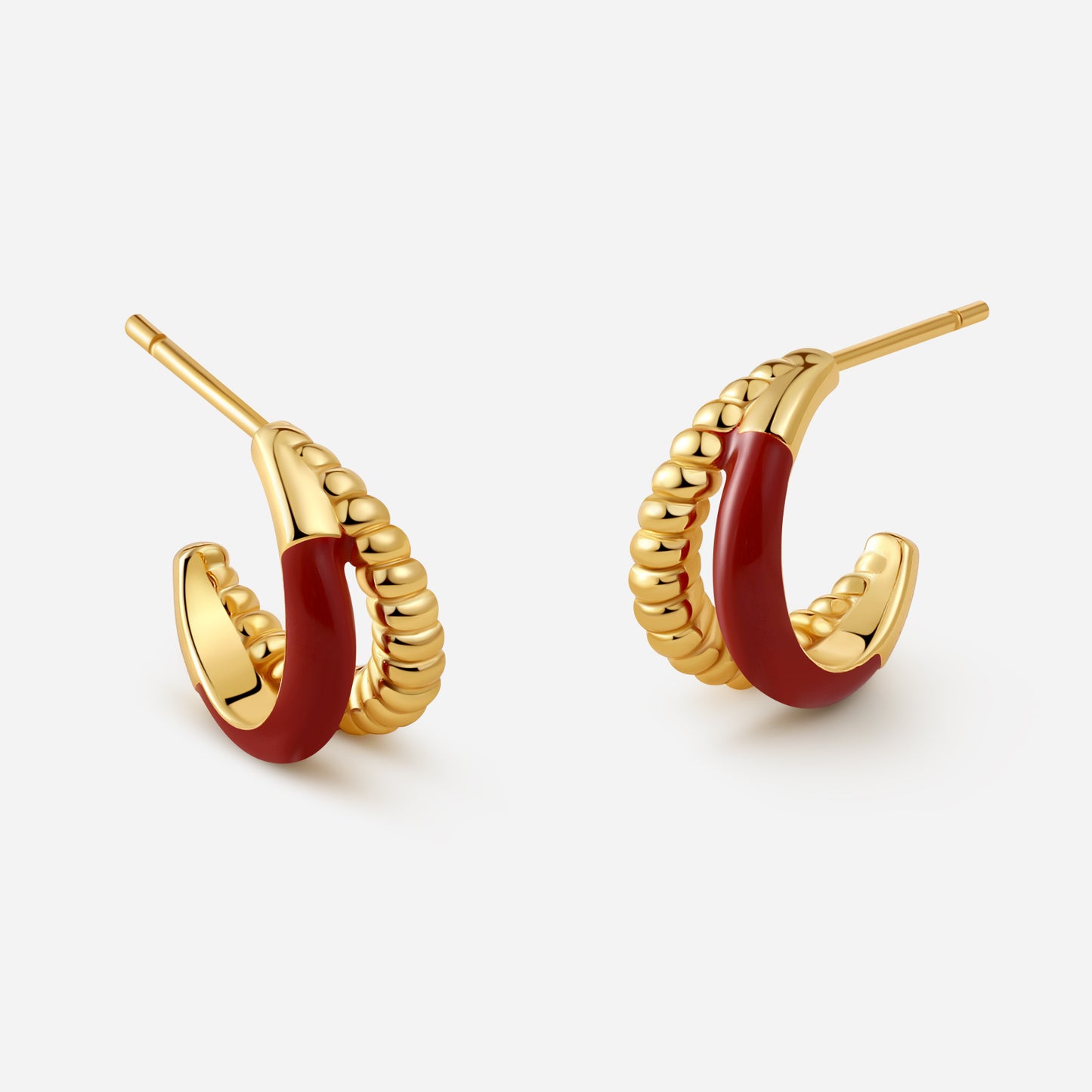 「Lucky」Double Hoop Earrings