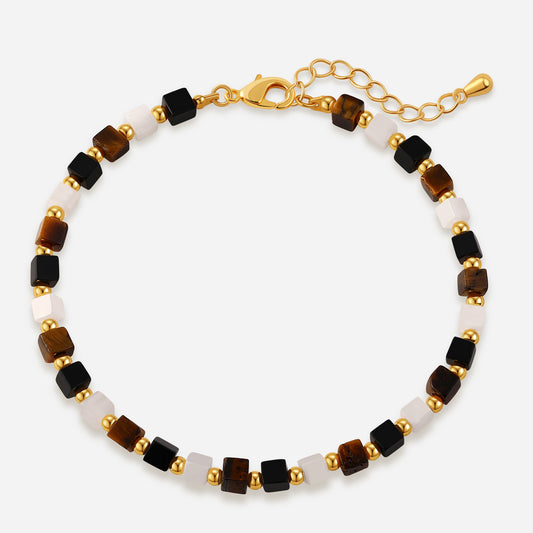 「Marble」Natural Square Gemstone Bracelet