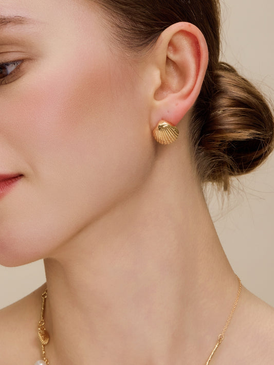 「Seashell」Stud Earrings