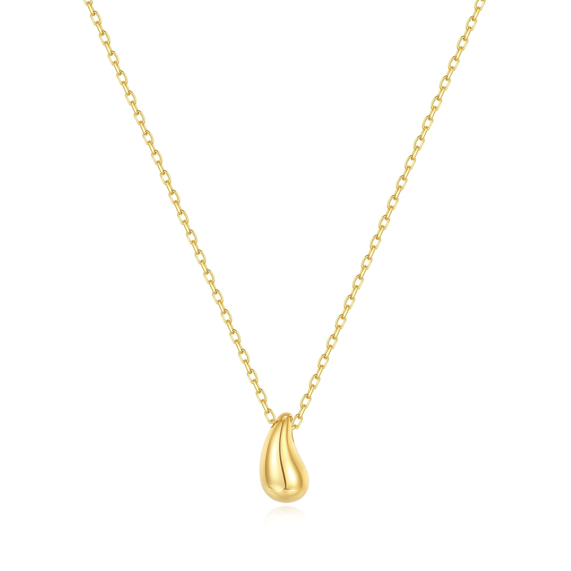 18k Gold Vermeil "Teardrop" Necklace by SUIHE Jewelry, symbolizing resilience and beauty with its elegant teardrop pendant.