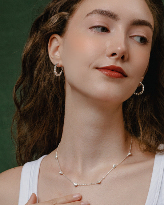 「Astra」Silver Hoop Earrings