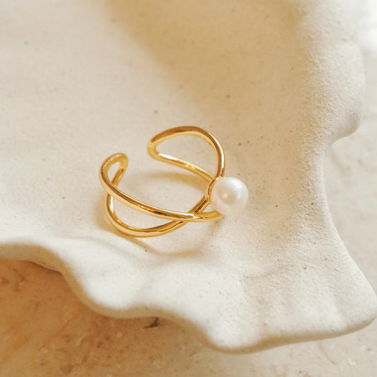 「Wavelet」Freshwater Pearl Ring
