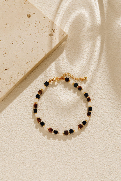 「Marble」Natural Square Gemstone Bracelet