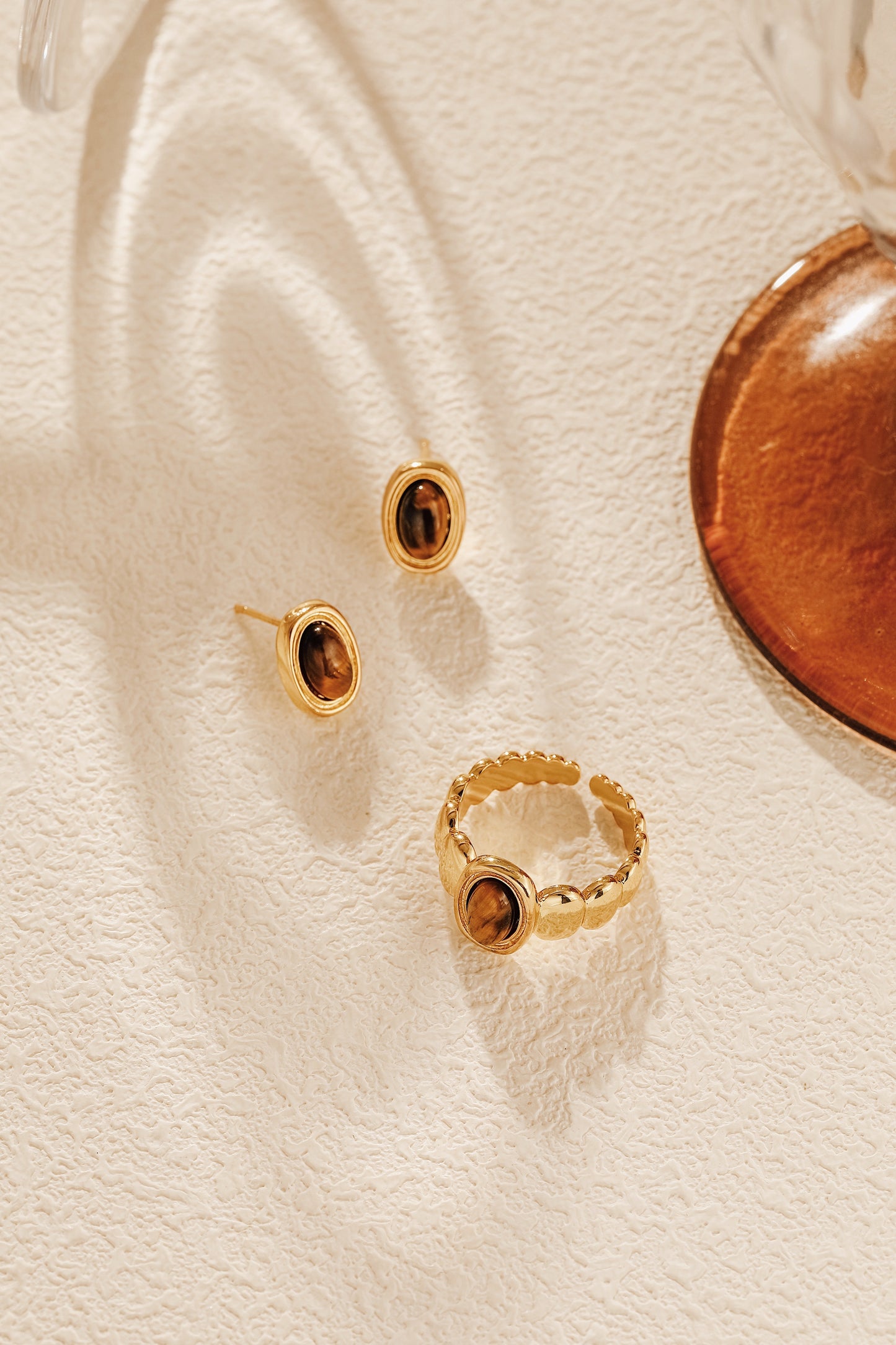 「Halo」Tiger Eye Stone Ring