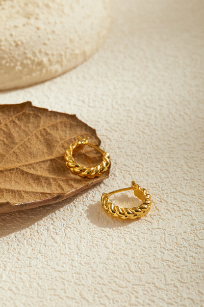 「Twist」mini hoop earrings