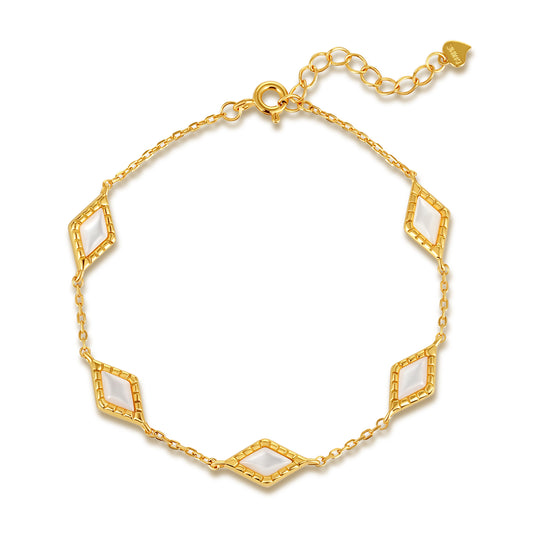 「Luna」 Mini Rhombus Charm Bracelet