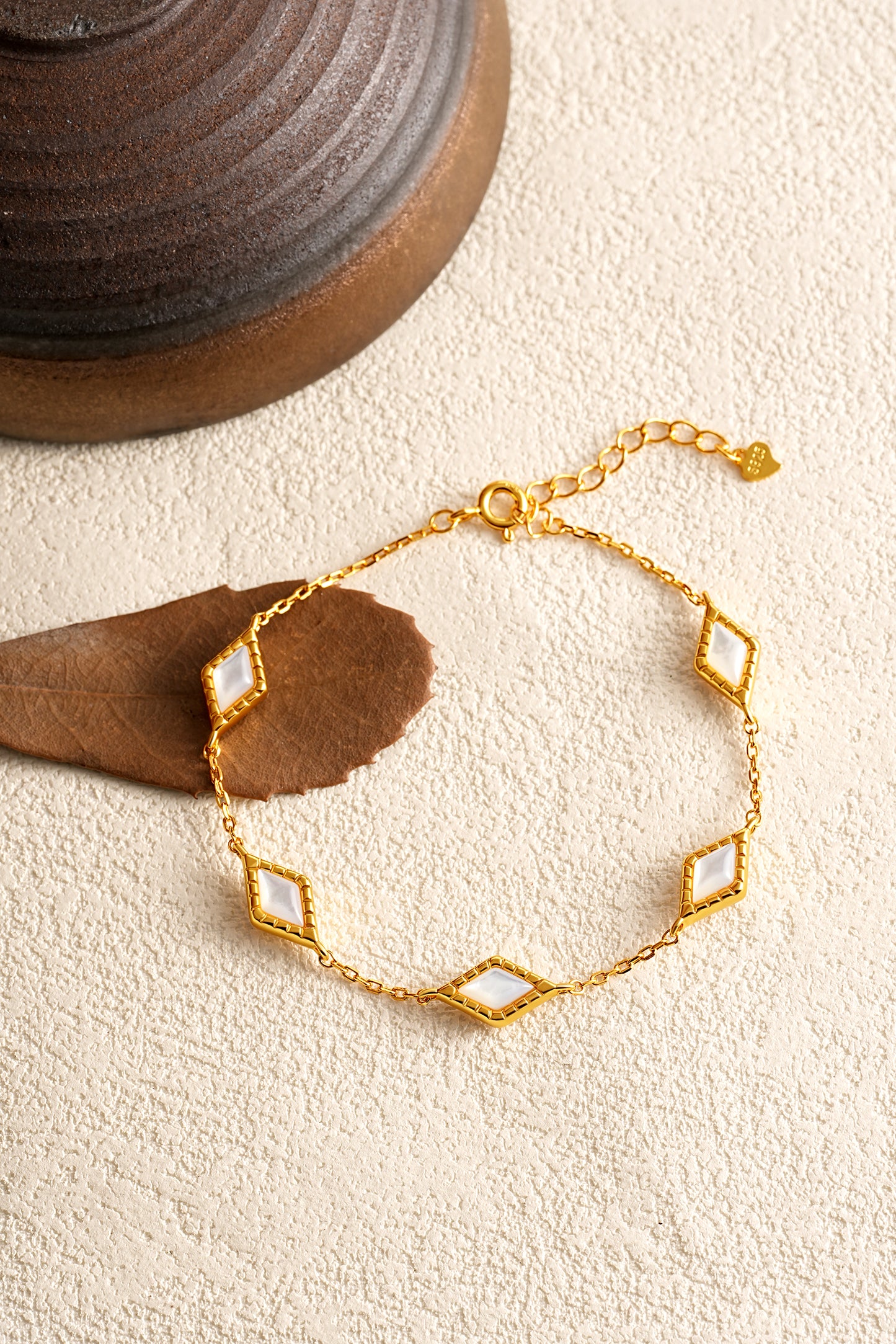 「Luna」 Mini Rhombus Charm Bracelet