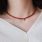 「Lucky」Red Agate Gemstone Necklace