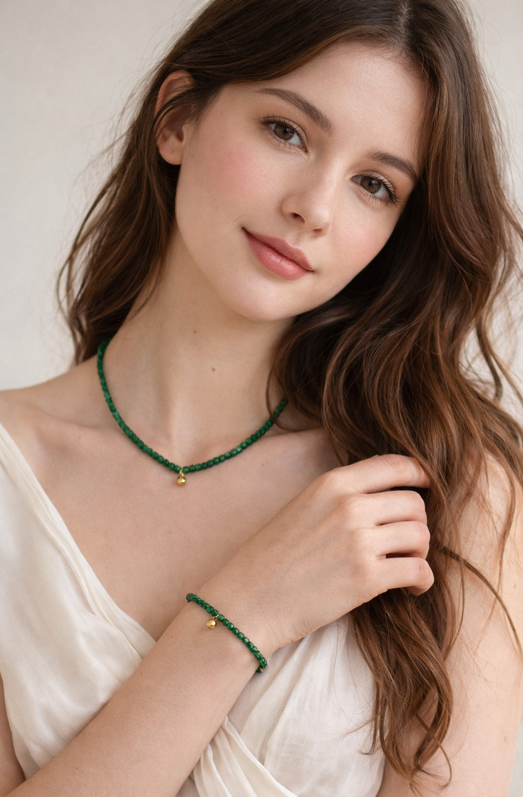 「Meadow Breeze」Natural Gemstone Necklace
