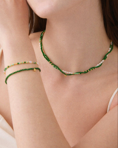 「Meadow Breeze」Natural Gemstone Necklace