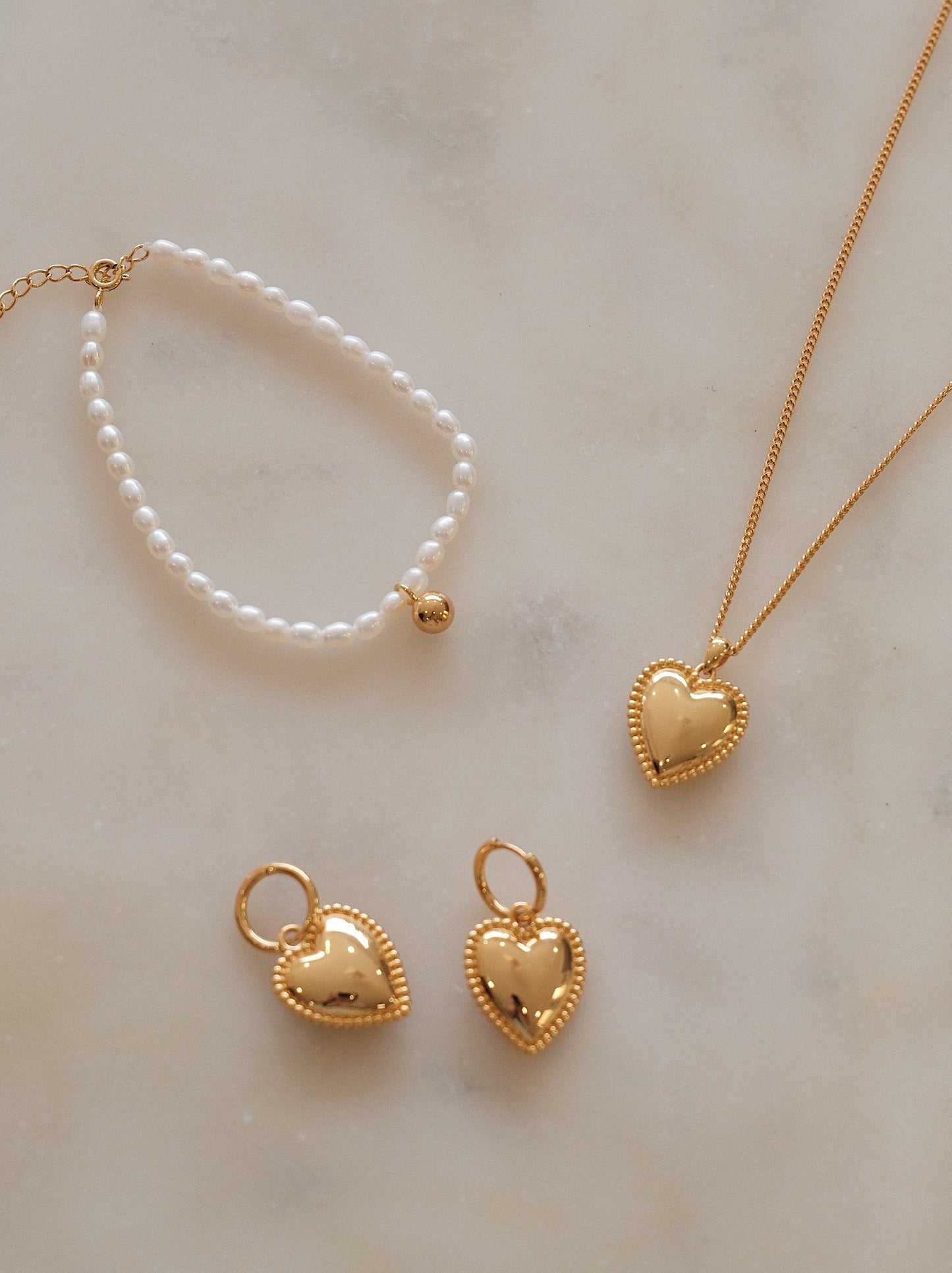 「Adore」Heart Charm Necklace