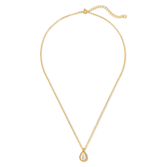 「Luna」Pear Shape Pendant Necklace