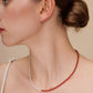「Lucky」Mini Red Agate Gemstone Beaded Necklace
