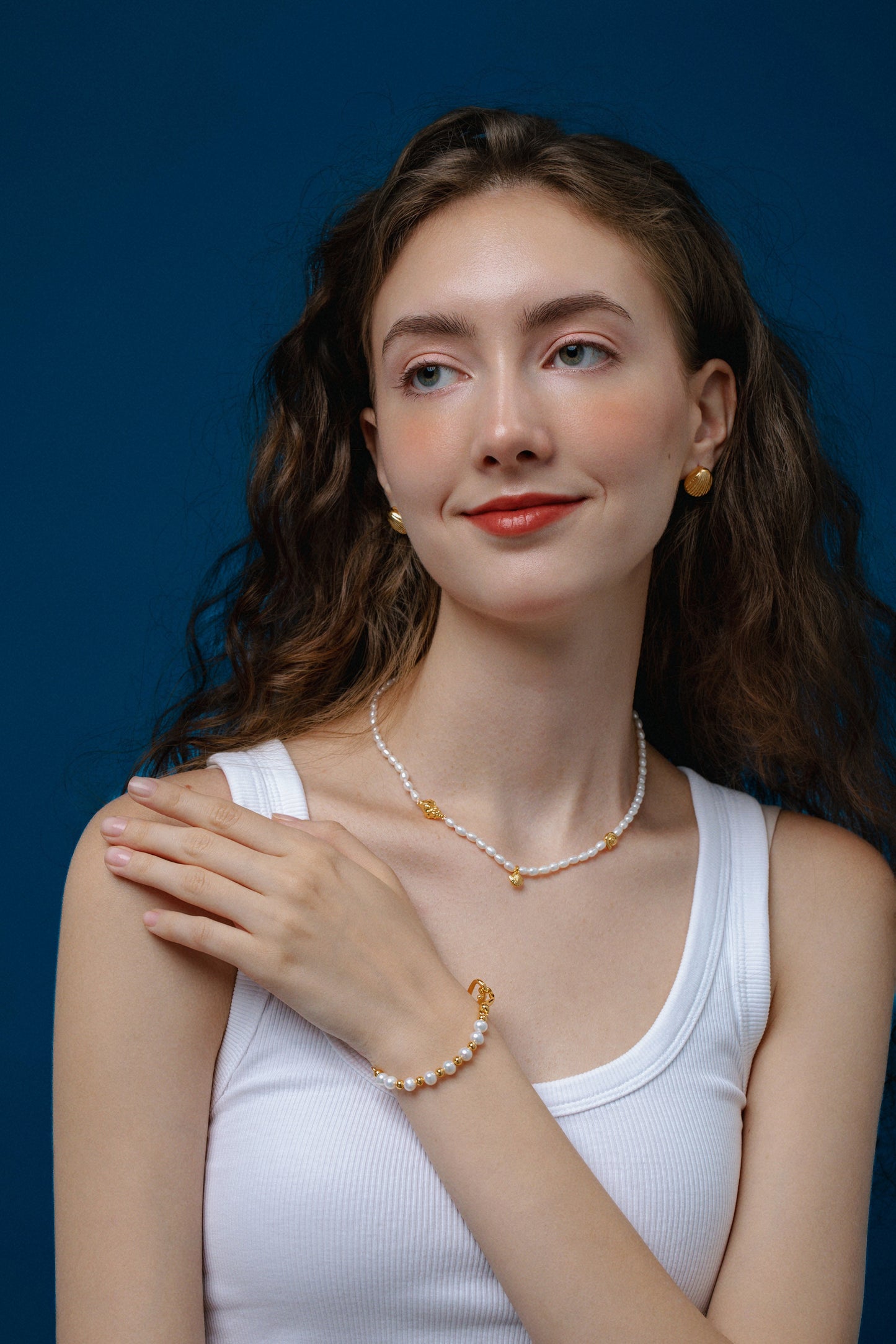 「Ocean Pearl」Natural Freshwater Pearl Bracelet