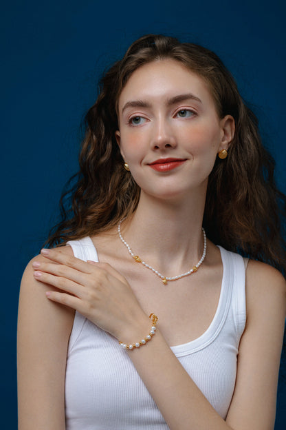 「Ocean Pearl」Natural Freshwater Pearl Bracelet