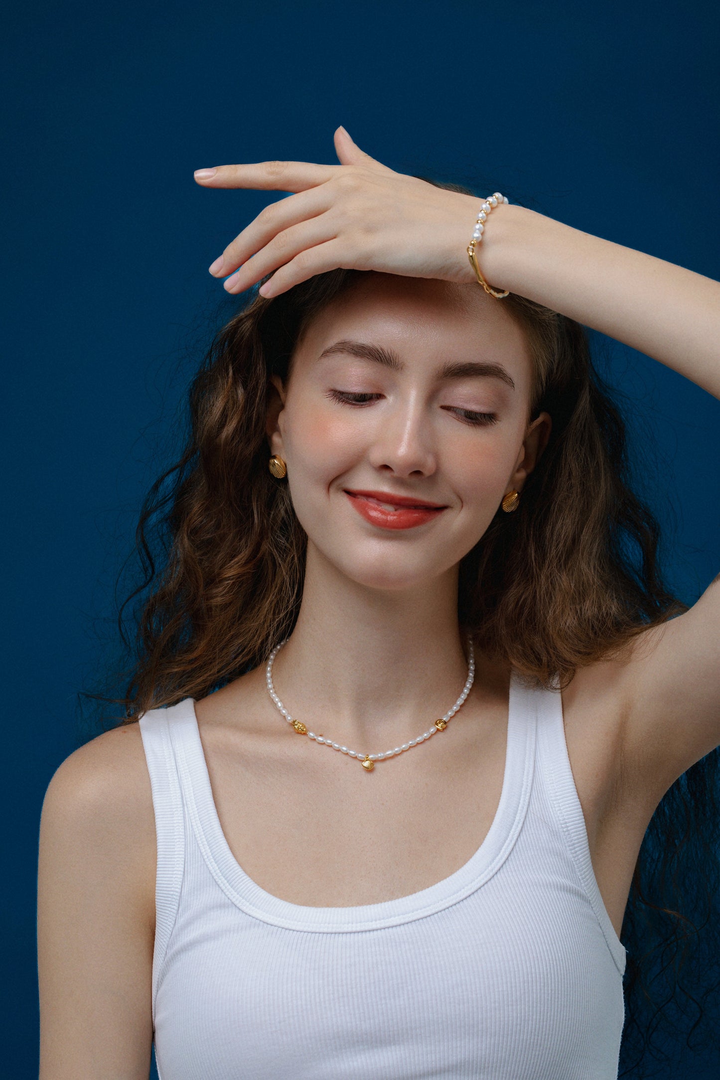 「Ocean Pearl」Natural Freshwater Pearl Bracelet