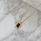 「Nocturne」Black Onyx Rectangle Necklace