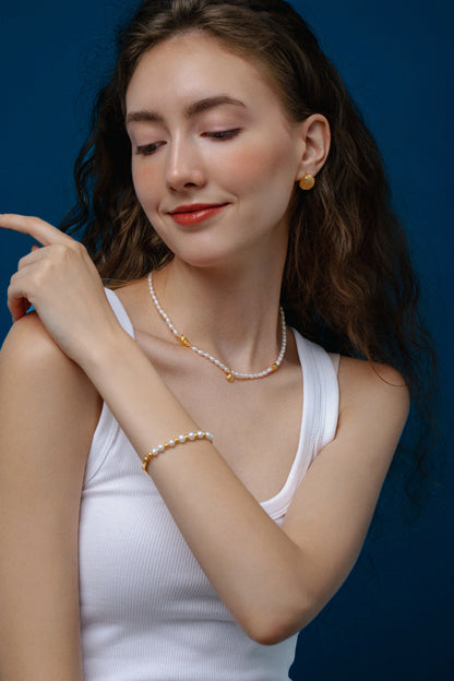 「Ocean Pearl」Natural Freshwater Pearl Bracelet