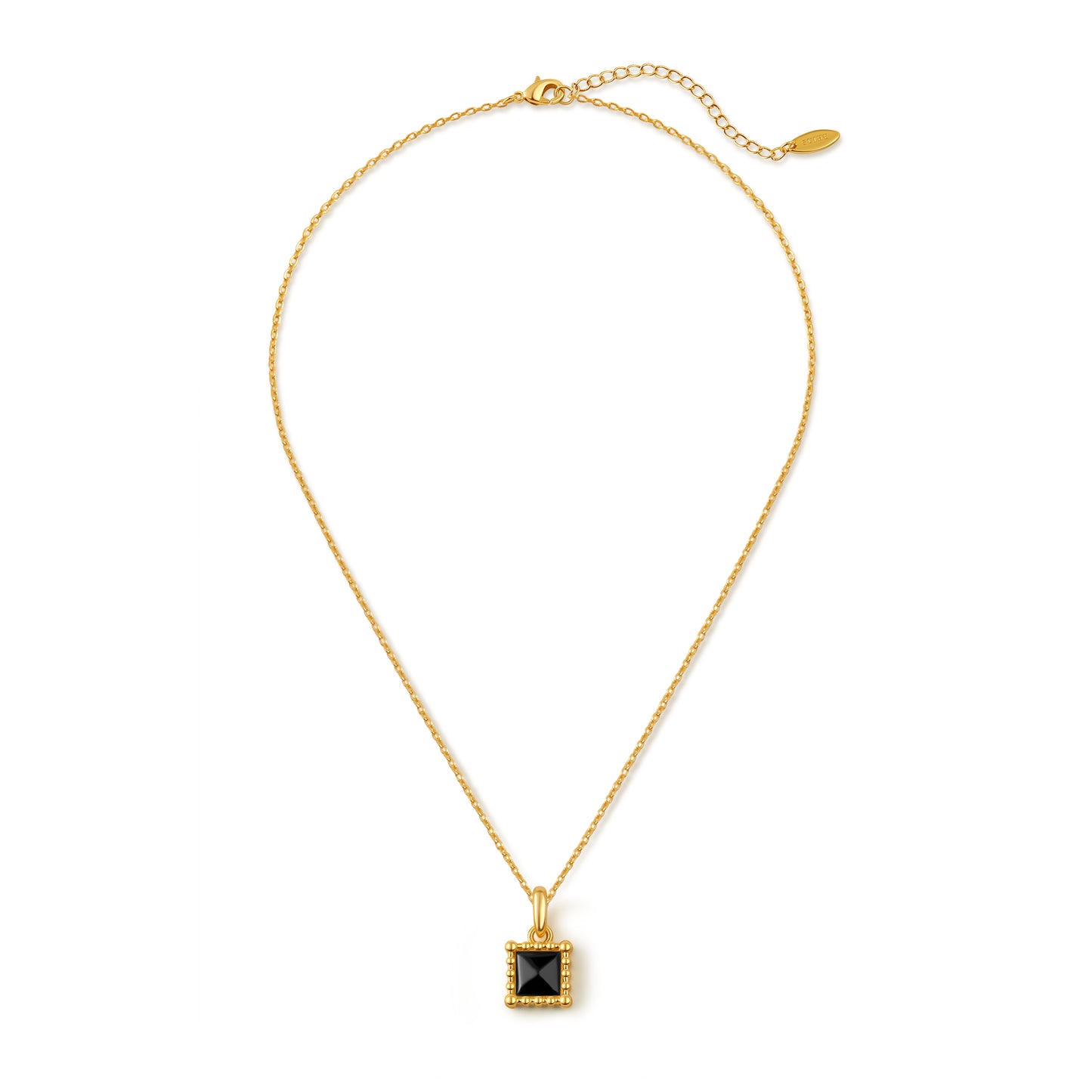 「Nocturne」Square pendant necklace