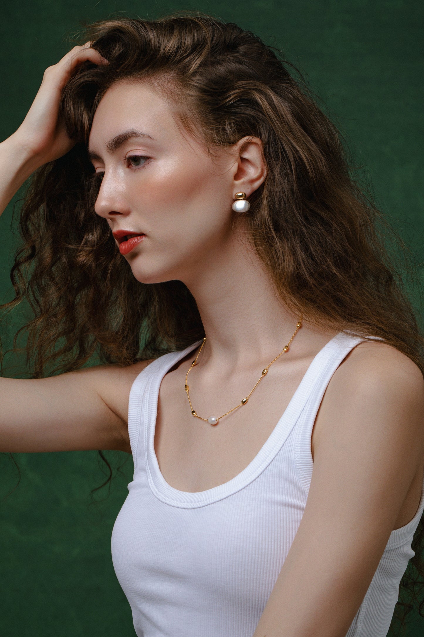 「Twin Brushed」 Earrings