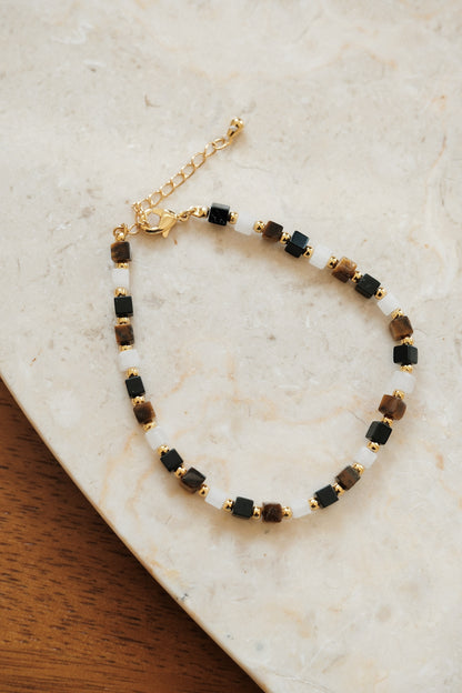 「Marble」Natural Square Gemstone Bracelet