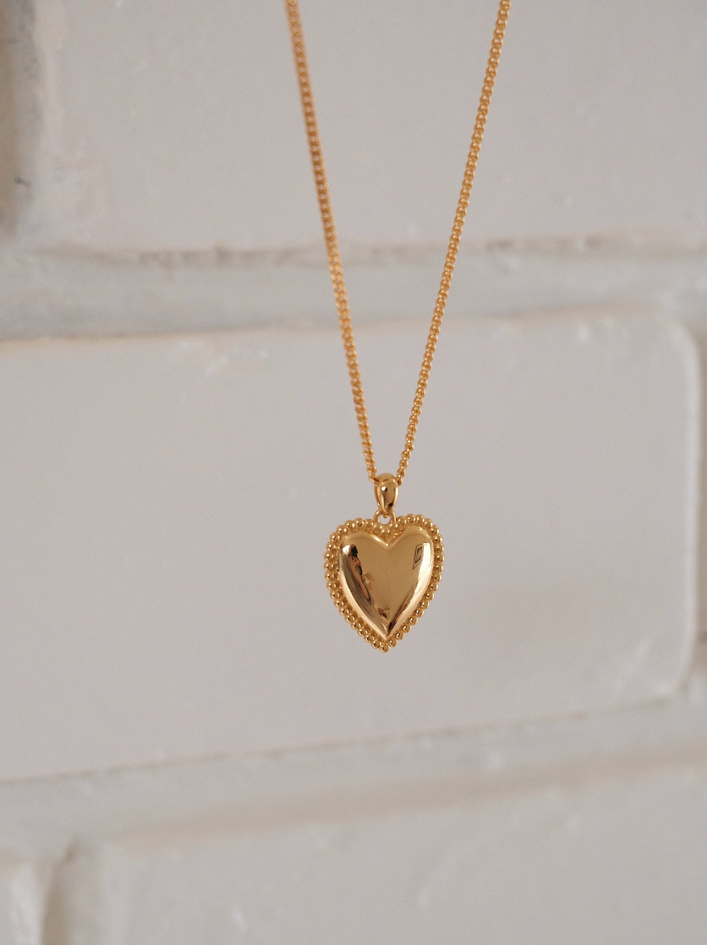 「Adore」Heart Charm Necklace