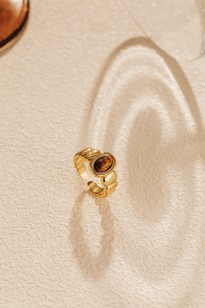 「Halo」Tiger Eye Stone Ring
