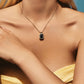 「Nocturne」Black Onyx Rectangle Necklace