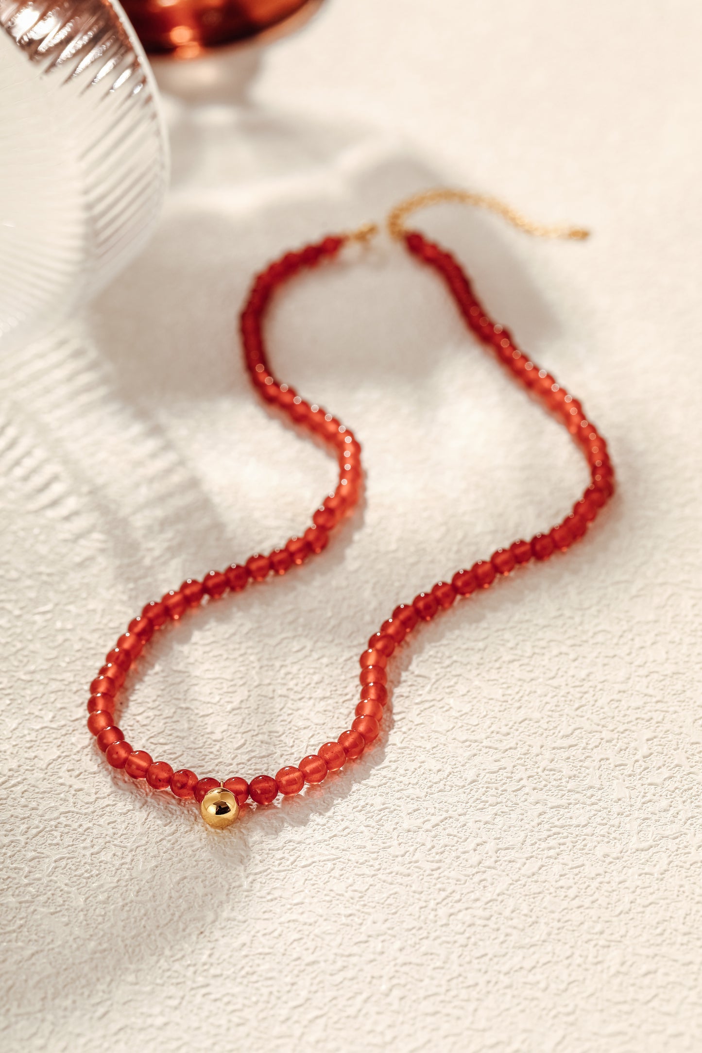 「Lucky」Red Agate Gemstone Necklace