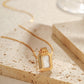 「Radiance」Mother-of-pearl Rectangle Necklace