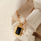 「Nocturne」Black Onyx Rectangle Necklace