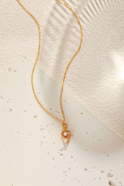 SUIHE Jewelry "Aria" Necklace in 18k Gold Vermeil with Music Note Charm, Elegant and Durable, Gold Finish, 8mm x 15mm Charm