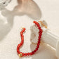 「Lucky」Red Agate Gemstone Bracelet