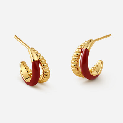 「Lucky」Double Hoop Earrings