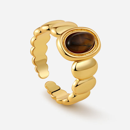 「Halo」Tiger Eye Stone Ring