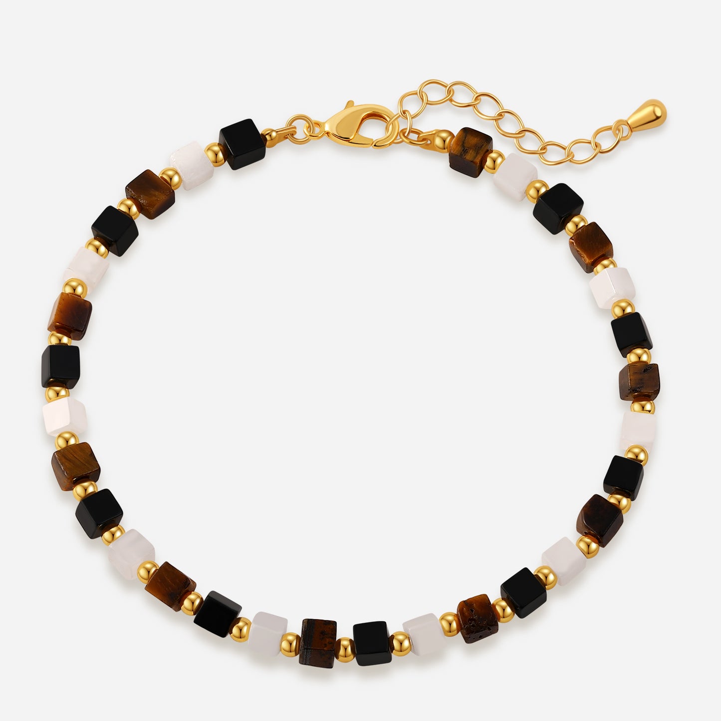 「Marble」Natural Square Gemstone Bracelet