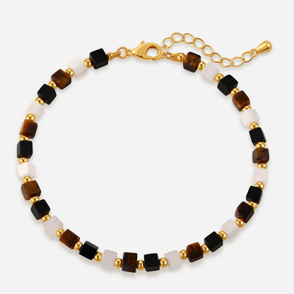 「Marble」Natural Square Gemstone Bracelet