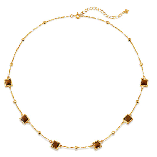 「Amber」Tiger's Eye Necklace