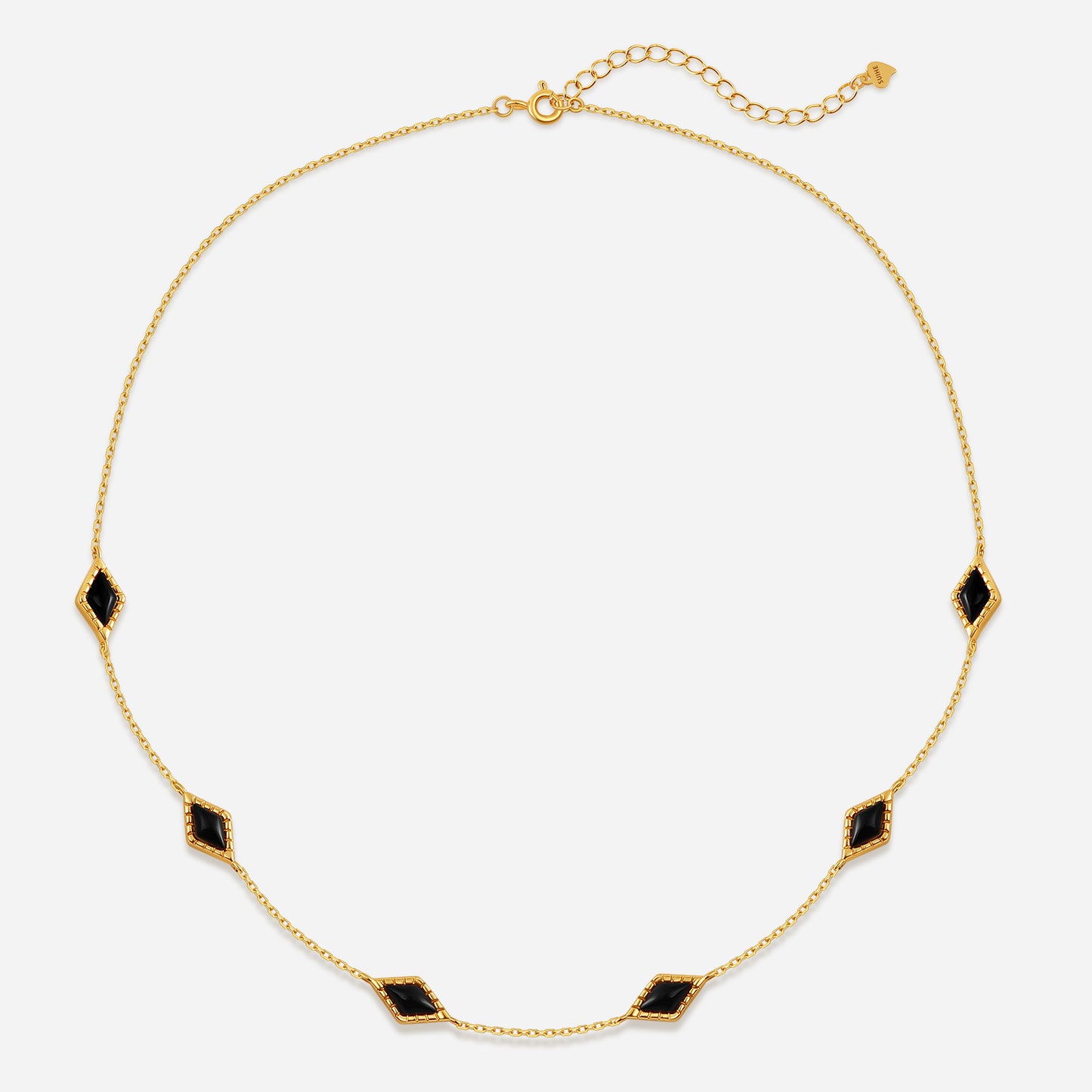 「Nocturne」Mini Rhombus Charm Necklace