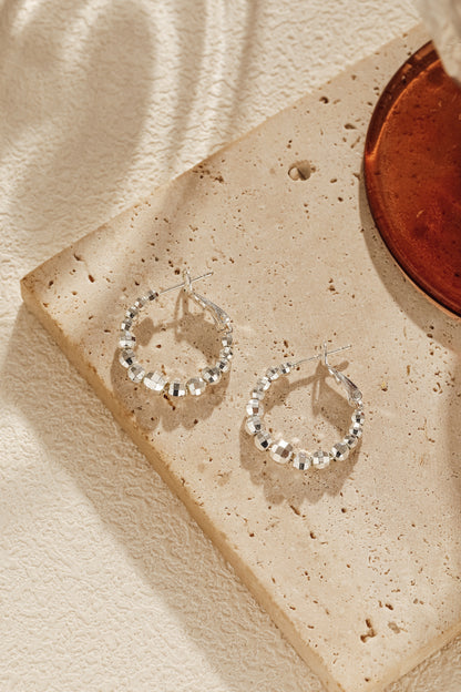 「Astra」Silver Hoop Earrings