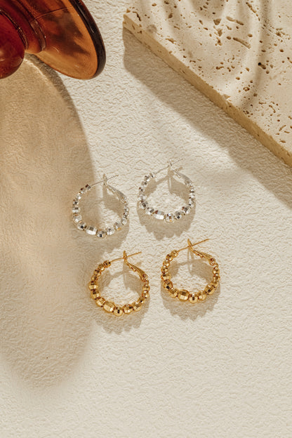 「Astra」Silver Hoop Earrings